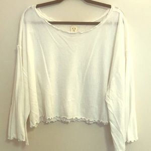 Free people flowy white shirt
